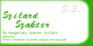 szilard szakter business card