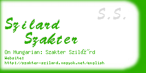 szilard szakter business card